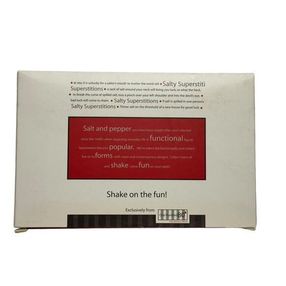 One Hundred 80 Degrees Ceramic Egg and Toast Salt and Pepper Shakers - Picture 5 of 8